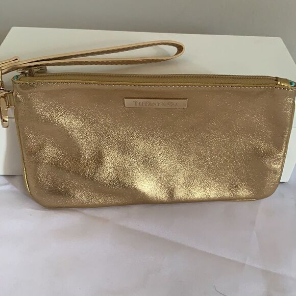 Tiffany & Co Gold Leather Pouch/Clutch - Picture 8 of 8